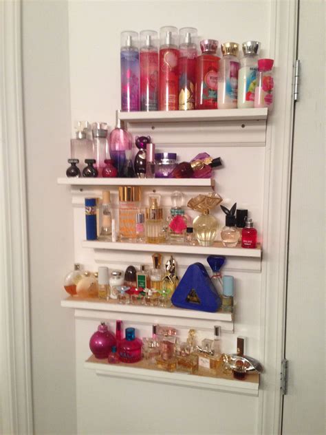 perfume collection display ideas.